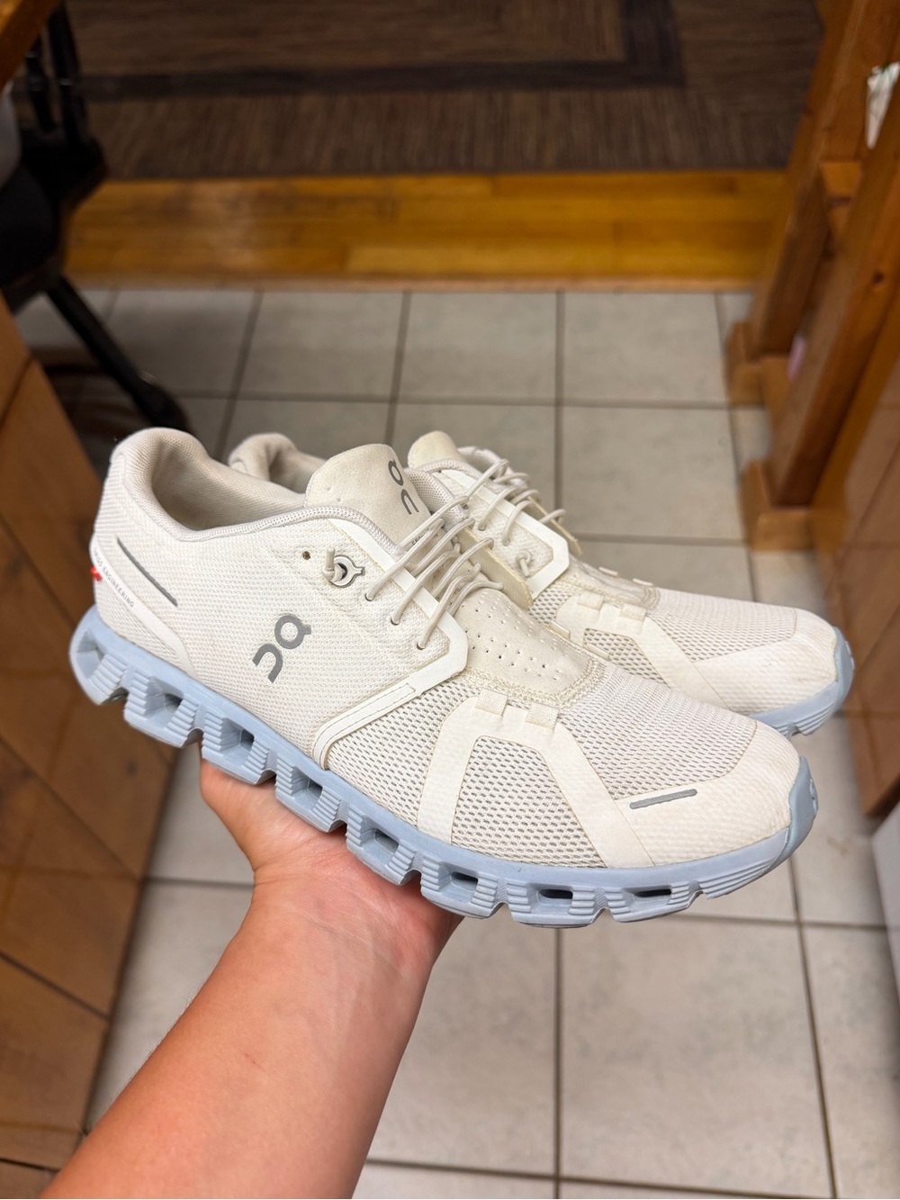 On Cloud Women’s Running Shoes in Off-White